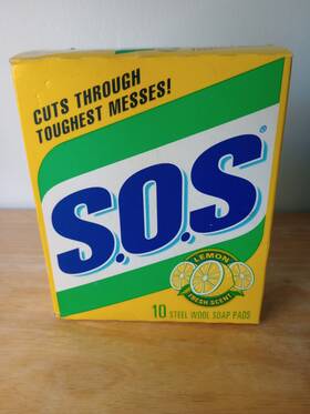 S.o.s 016500980346 Vintage 1995 - Steel Wool Soap Pads Lemon Fresh 10 Count Never Opened