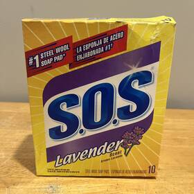 10041294973271 S.o.s Steel Wool Soap Pads Lavender - 10 Ct Nos