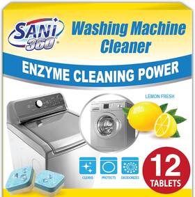 40003 Sani 360 Washing Machine Cleaner 12 Month Supply Is Formulated With Enzyme De