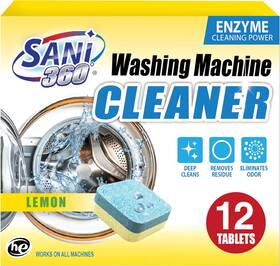 Sani 360 445013337317 Washing Machine Cleaning Tablets 12 Pack Is Formulated With Enzyme D