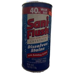 Sani-flush 062338005355 Nos Vintage Sani-flush Toilet Bowl Cleaner Crystals 40 Oz Unopened 1996 Can