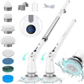 Saraily 710436129601 Electric Spin Scrubber 80w Cordless Bathroom Shower Ergonomics With