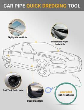 B61b Sardvisa 2packs Auto Sunroof Drain Cleaning Tool78 Inch Flexible Brush Pipe Cleaner