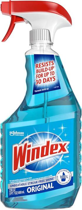 371564 Sc Johnson Windex Glass And Window Cleaner Spray Bottle Original Blue Scent 23 Fl Oz Le