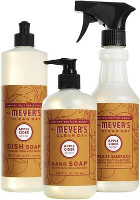 384535 Sc Johnson Mrs. Meyers Clean Day Kitchen Basics Gift Set Apple Cider Scent Cleaning Suppl