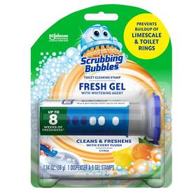 682435 Sc Johnson Scrubbing Bubbles Fresh Gel Toilet Bowl Cleaning Stamps Starter Pack Clean And