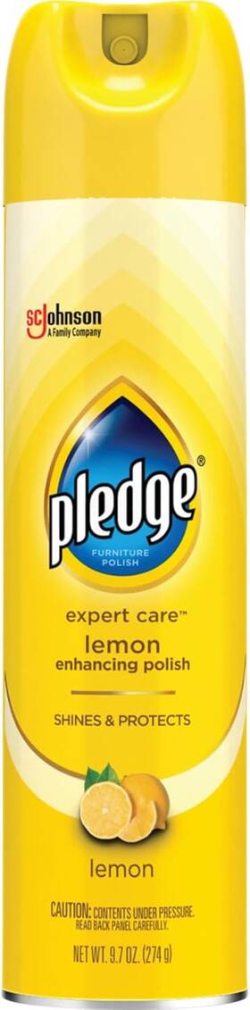 697831 Sc Johnson Pledge Expert Care Wood Polish Spray Lemon Scent 9.7 Oz - Shines And Protects