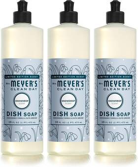 Sc Johnson 705353335044 Mrs. Meyers Clean Day Liquid Dish Soap Biodegradable Formula Limited Edition
