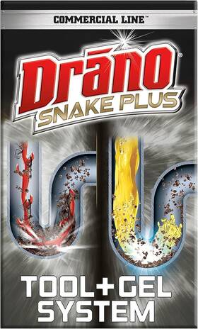 622672 Scjohnson Drano Gel Drain Clog Remover And Cleaner 16oz Snake Plus Tool 23 Inches Unc