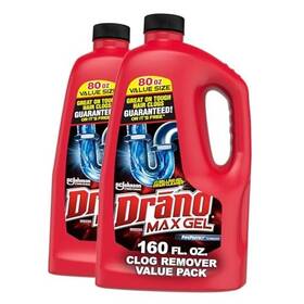 695687 Scjohnson Max Gel Drain Clog Remover And Cleaner For Shower Or Sink 80 Fl Oz Pack Of 2