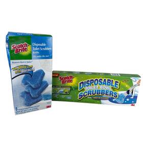Scotch-brite 021200978524 Disposable Toilet Scrubber Cleaner Handle 10 Refills Old Stock