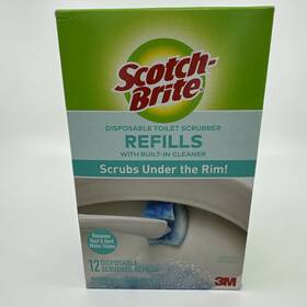 Scotch-brite 638060274132 Disposable Toilet Scrubber Refills 12 In Box New