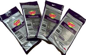 Scotch-brite 638060660157 4 Appliance Cleaner Cleaning Wipes 28 Stainless Steel New 3m