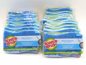 744840 Scotch-brite 3m Non-scratch Scrub Sponges 18 Pack Blue Safe Non-stick Cookware