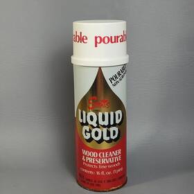 About80 Scotts 011124100163 Vintage Liquid Gold Wood Cleaner Pourable Top Non Aerosol About80% Full