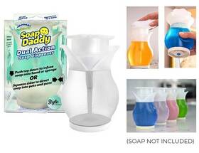 003030009 Scrub Daddy Genuine Soap Dual Action Dispenser Clear Push Top For Dish Soa