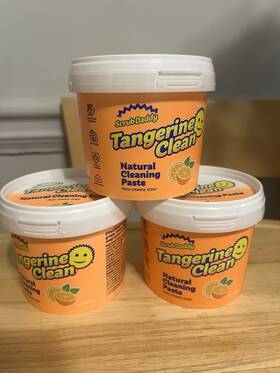 Scrub Daddy 8022243166220 New- Lot Of 3 Tangerine Clean Natural Cleaning Paste 17.6oz