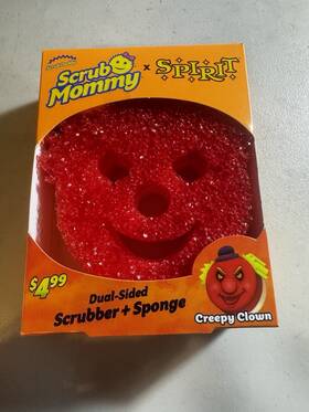 Scrub Daddy 810044138207 New Special Edition Spirit Halloween Fall Creepy Clown Red 2025