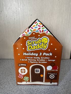 Scrub Daddy 810044138856 New Special Edition Holiday 3 Pack Gingerbread House With Mystery