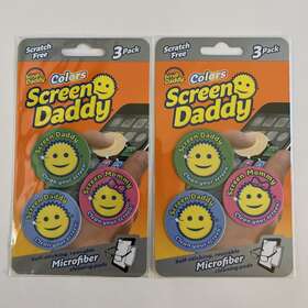Scrub Daddy 859547004640 Lot Of 2 Screen Mommy Microfiber Phone Cleaning Pads Scratch Free 3 Pack