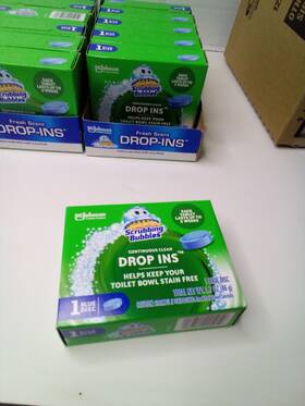 00191 Scrubbing Bubbles Drop-ins 1.7 Oz Pack Of 12 Blue Disc