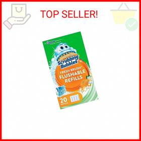 Scrubbing Bubbles 025700000174 Flushable Toilet Bowl Wand Cleaner Refills Fresh Brush Cleane