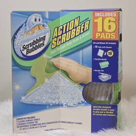 Scrubbing Bubbles 025700232186 Action Scrubber Tub Shower 16 Refill Pads Discontinued New