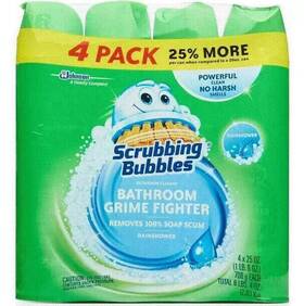 325975 Scrubbing Bubbles Cleaner Toilet Bathroom 25 Oz 4 Pack Shower Foaming Rainshower