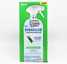 339899 Scrubbing Bubbles 2 Bubble Dissolve Concentrated Pod Bathroom Cleaner Bottle Starter Kit