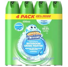 71115 Scrubbing Bubbles 4 Pk. 25 Oz. Foaming Bathroom Cleaner Scent Rainshower