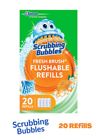 301802 Scrubbing Bubbles Fresh Brush Flushables Refill Toilet Citrus Action Scent 20