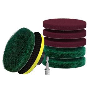 Scrubit 643934180617 Drill Brush Power Scouring Pads Heavy Duty Tub And Tile Cleaner Scrubber B