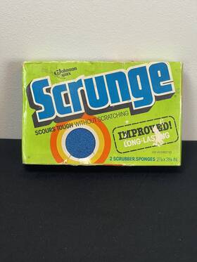 04650000821 Scrunge Vintage Scrubbing Scrubber Scouring Cleaning Cookware Sponge 2 Pack Nos