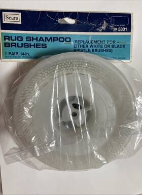 5331 Sears 810003604040 Vtg 1 Pair Rug Shampoo Brushes 20 For Kenmore 14 In Floor Polishers
