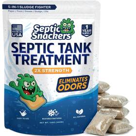Septic Snackers 199284765122 Odor Eliminating Tank Treatment Pods With 2x Strength - 12 Month Suppl