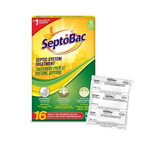 Septobac 076168006567 Septic System Treatment Maintenance Pre-measured Weekly Pouches For Sewage W