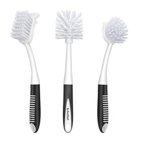 K047 Setsail Dish Brush Set Of 3 With Bottle Scrub Long Hand