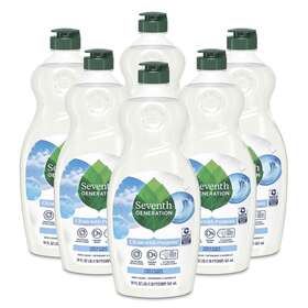 010732913449955 Seventh Generation Dish Soap Liquid Hypoallergenic Fragrance Free 19 Oz 6 Pk