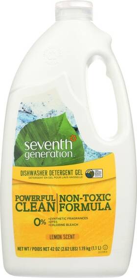 Seventh Generation 070074602370 Dishwasher Gel Lemon 2-pack 42 Oz Each