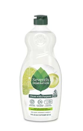 Seventh Generation 732913449835 Dish Soap Liquid Fresh Lime And Ginger Scent 19 Oz 2 Bottles