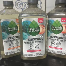 2-honeycrisp Seventh Generation Sev45184 Power Foaming Dish Spray Refill Apple And 1-orange Scent