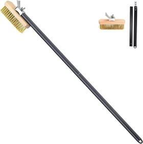 40spx Shangpeixuan Pizza Oven Brush With Scraper Brass Bristles For 40.5 Inch