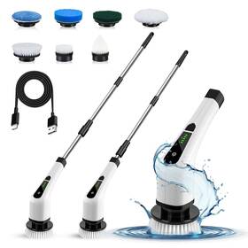 Shoraim 198168178560 Spin Scrubber Cordless With 7 Replaceable Cleaning Brushes And Dual