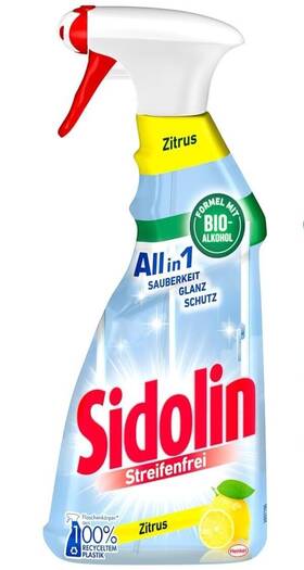 Sidolin 015000969727 Zitrus Glasreiniger Sprhflasche Fr Einen Perfekten Glanz Und Gegen Mikrorisse 1
