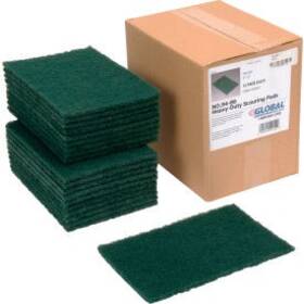 670327 Sim Supply Blocked Brand Industrial Heavy Duty Scouring Pads Green 6 Inch X 9 - Case Of 15