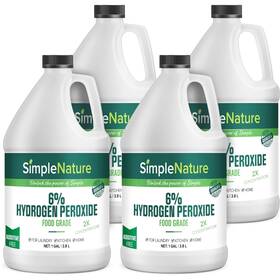 Simplenature 728131673305 6% Food Hydrogen Peroxide Solution - 4 Gallons Natural Multipurpose Cleaner