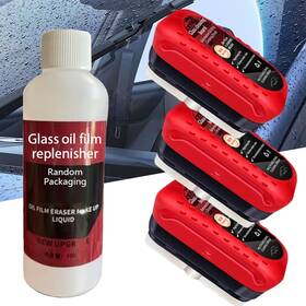 Sirdika 763367219620 3pcs Automotive Oil Film Cleaning Brush 2024 New Glass Board Anti-