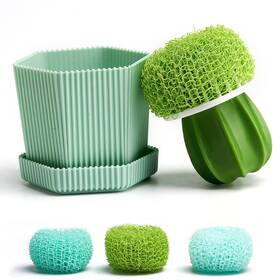 Sirensky 723661650529 Dish Brushes Cactus Mini Brush With Drip Tray 3 Replacement Brushesdurable Bru Sirensky 723661650529 Dish Brushes Cactus Mini Brush With Drip Tray 3 Replacement Brushesdurable Bru