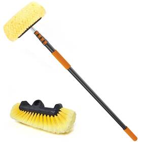 Sisupassie 750872349010 Car Wash Brush 24ft Reach Telescopic With Long Handle 12-inc