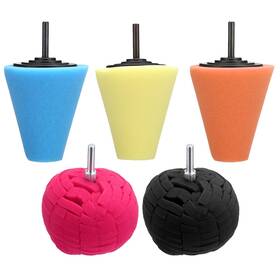 Sltg2020 765071011422 5pcs Aluminum Polishing Kit Foam Sponge Balls Wheel F